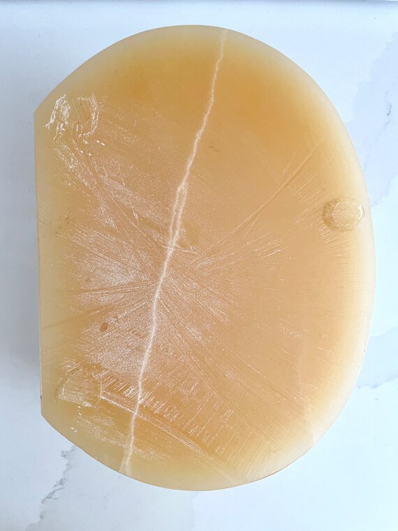 オニキス貝殻の小物入れ、大きな石の隠し箱、ヴィンテージジュエリー