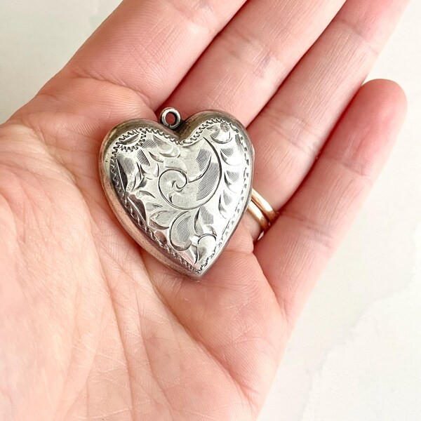 A large silver locket