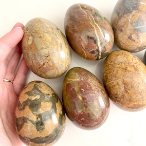 Vintage Stone Eggs, Decorative Solid Marble Eggs image 7