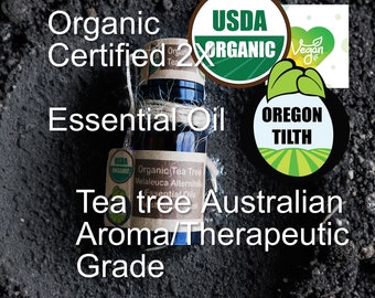 Organic Certified Essential Oil Tea Tree Australia Aromatherapy/Therapeutic Grade 1 ml / .33 oz