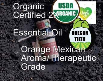 Organic Certified Essential Oil Orange Mexico Aromatherapy/Therapeutic Grade 1 ml/ .33 oz