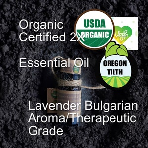 Organic Lavender Essential Oil | Therapeutic Grade Oil | Pure Essential Oil | Aromatherapy Diffuser Oil | Mother&#39;s Day Gift| Oregon tilth