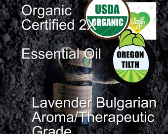 Aceite esencial de lavanda orgánica / Aceite de grado terapéutico / Aceite esencial puro / Aceite difusor de aromaterapia / Regalo del Día de la Madre / Labranza de Oregón
