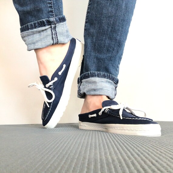 Navy Keds boat shoes, low rise canvas sneakers, blue … Gem