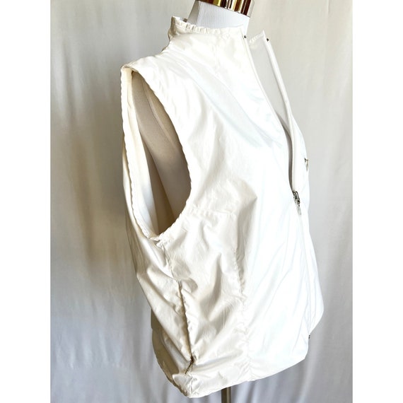 Vintage white vest, reversible golf vest, fleece … - image 8
