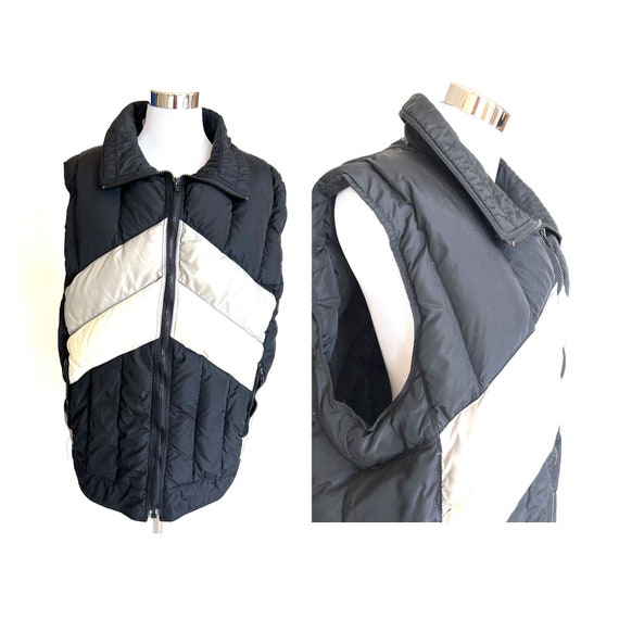 Vintage 80s ski vest, sleeveless down jacket, Ski… - image 1