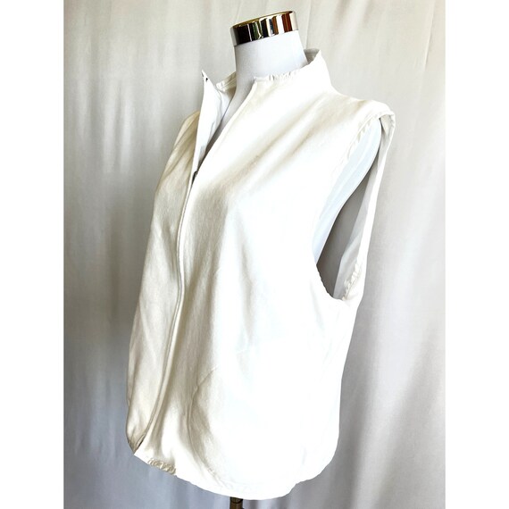 Vintage white vest, reversible golf vest, fleece … - image 6