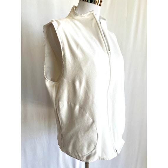 Vintage white vest, reversible golf vest, fleece … - image 5