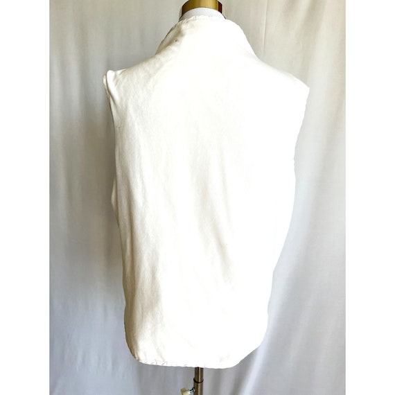 Vintage white vest, reversible golf vest, fleece … - image 7