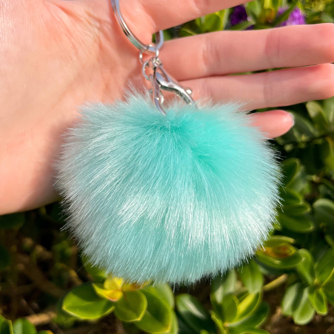 Pom Pom Keyring Pom Pom Keychain Pom Poms Keyring Etsy