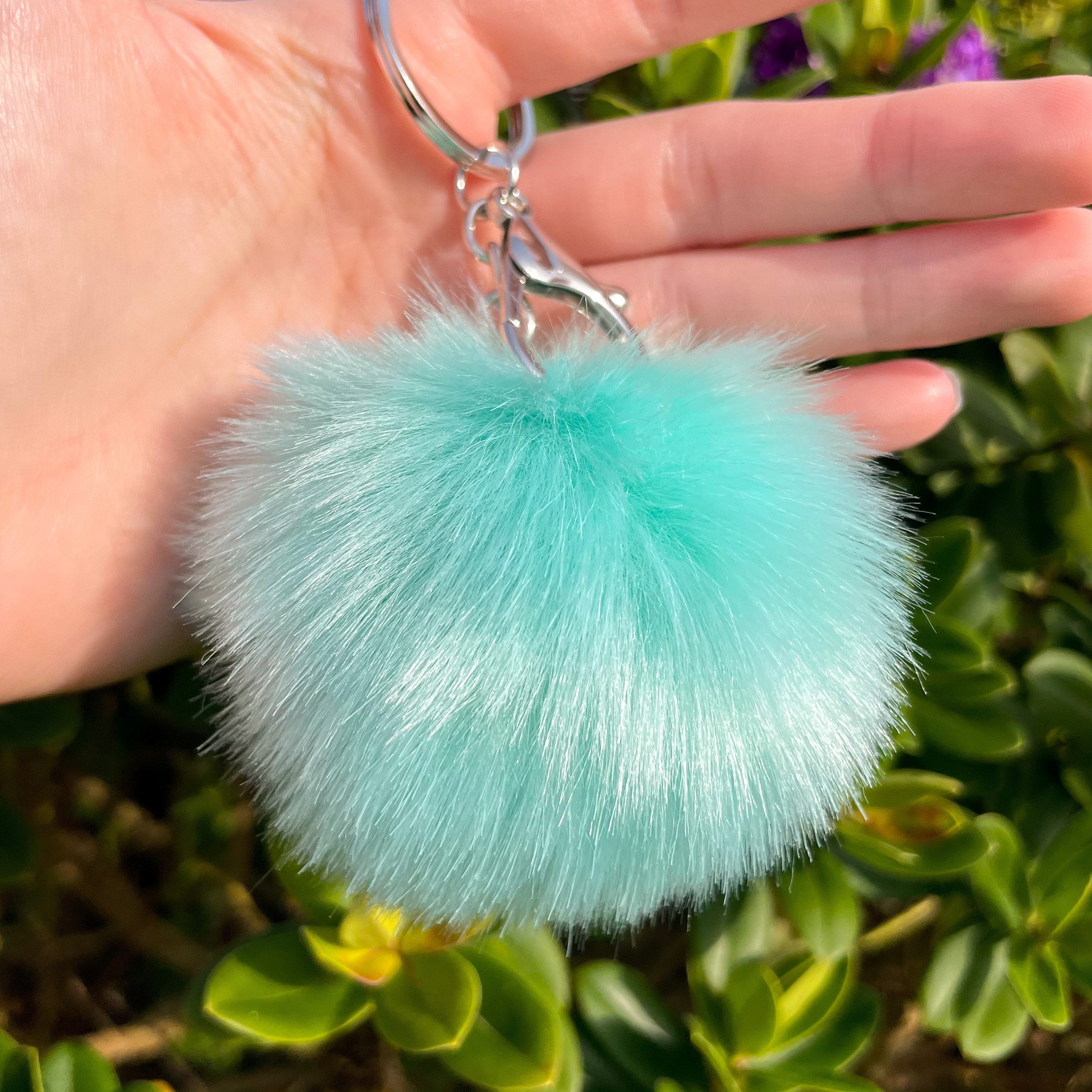 Pom Pom Keyring Pom Pom Keychain Pom Poms Keyring Etsy