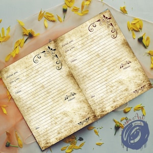 Spell template page Book of Shadows. Witchcraft. Wiccan altar. Grimoire. Green witch. High resolution digital download (300dpi)