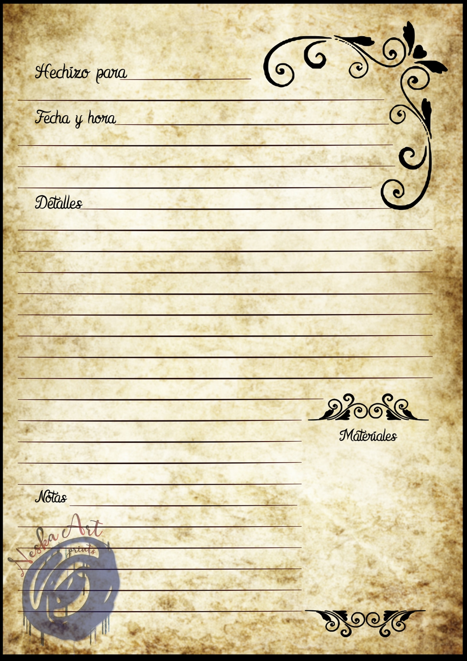 Spell Template Spell Template