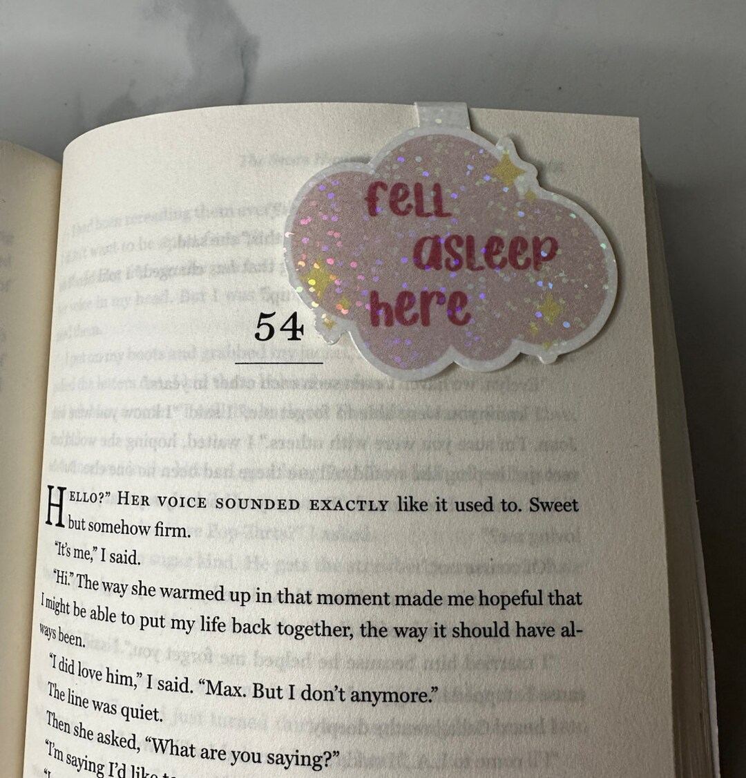 Fell Asleep Here Bookmark | Magnetic Bookmark | Magnet Bookmark | Cloud ...