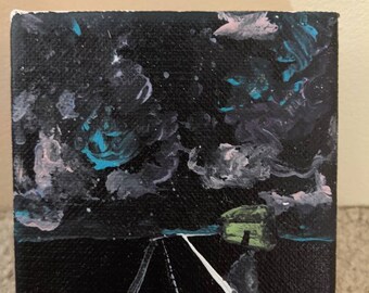 Podcast desert town Painting