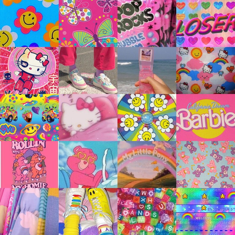 Kidcore Photo Wall Collage Kit Etsy