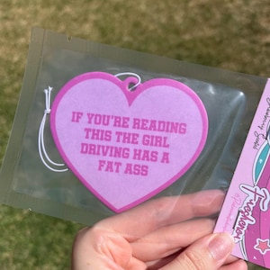 Funny Girl Car Air Freshener: Pink Y2K Car Accessory