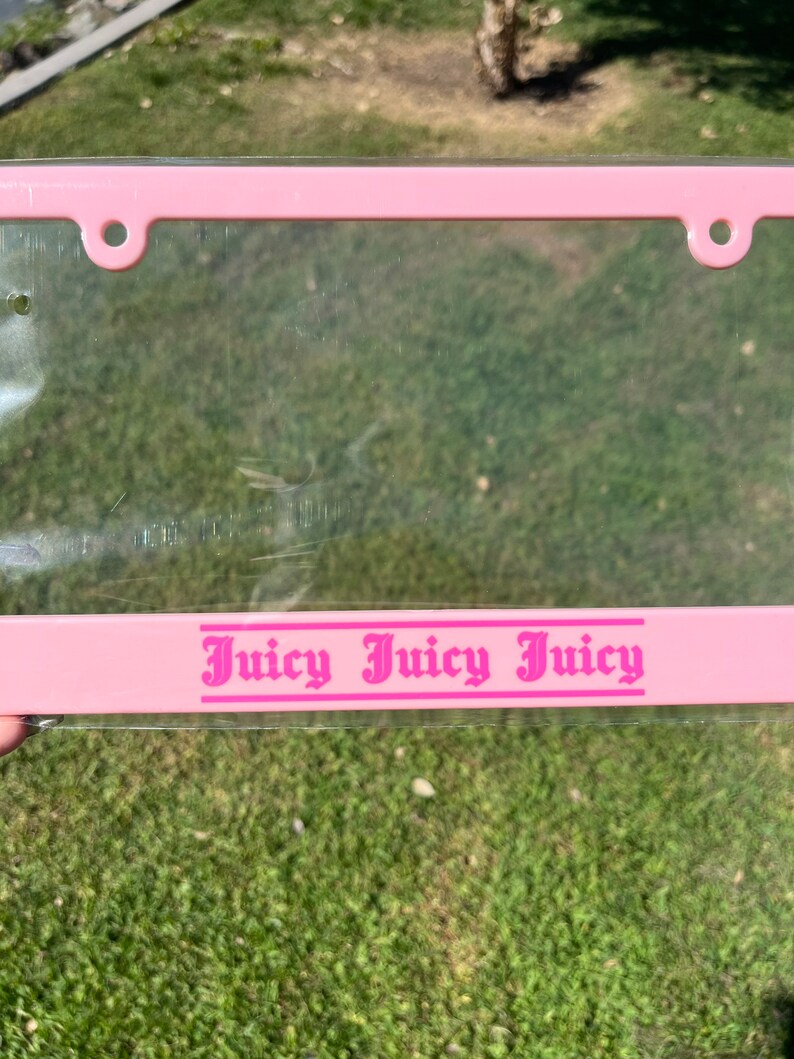 License Plate Frame Pink Juicy Car Accessories Pink Car Etsy