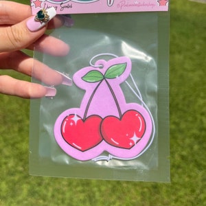 Cherry Freshener, Car Accessories, Y2k Accessories, Car Accessories for Women, Rear View Mirror Decor, Pink Car Decor, Y2k Car Decor