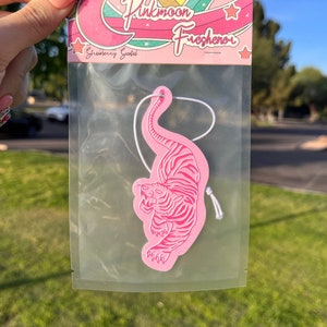 Tiger Car Freshener, Car Accessories, Y2k Accessories, Car Accessories for Women, Rear View Mirror Decor, Pink Car Decor, Y2k Car Decor