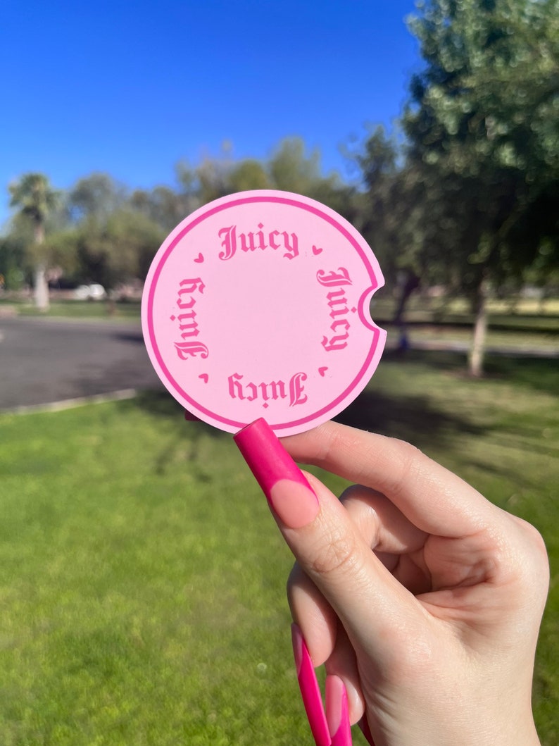 Juicy Car Coasters Car Accessories Pink Car Accessories Etsy