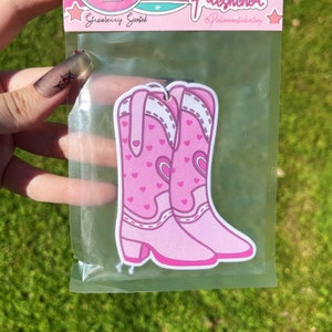 Cowgirl Boots Car Freshener, Car Accessories, Y2k Accessories, Car Accessories for Women, Rear View Mirror Decor, Pink Car Decor