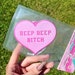 Beep Beep Bitch Car Air Freshener, Car Accessories, Y2k Accessories, Car Accessories for Women, Car Hanging Decor, Car Freshener, Pink Decor 