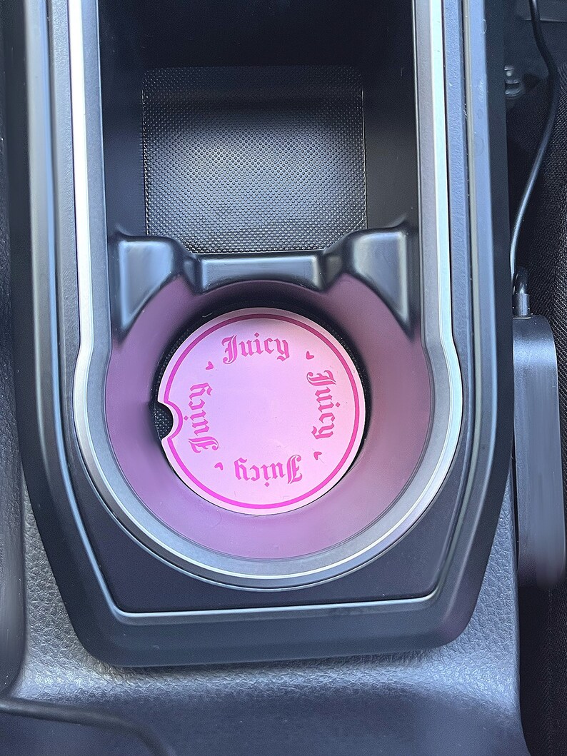 Juicy Car Coasters Car Accessories Pink Car Accessories Etsy