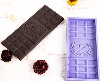 Custom King-Sized Chocolate Bar Mold  | Personalize with Logo or Text | Food Grade Silicone, Dishwasher and Oven Safe