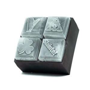 Irish Ice Cube Tray | whiskey rocks embossed with Ireland designs | St. Patrick&#39;s gift, luck of the Irish, Irish ancestry, slainte