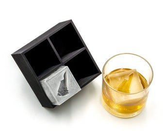 New Hampshire Inverted 2" Ice Cube Tray, Soft Silicone Mold, Whiskey Gift for Home Bar, Mixology Idea, Craft Cocktail Upgrade