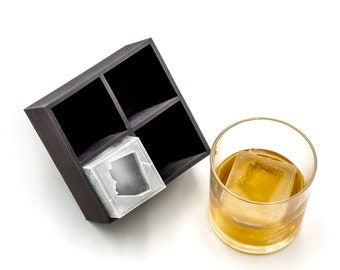 Arizona Inverted 2" Ice Cube Tray, Soft Silicone Mold, Whiskey Gift for Home Bar, Mixology Idea, Craft Cocktail Upgrade