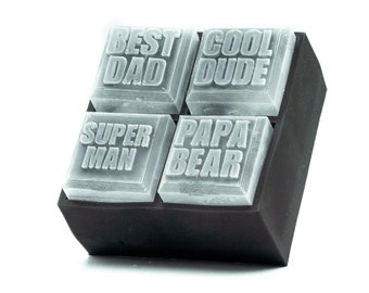 Best Dad Ice Cube Tray | whiskey rocks embossed with words of affirmation for the dad in your life | Father's Day gift, holiday gift for dad