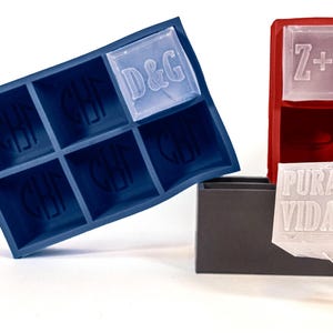 Custom Text on Ice! Whiskey Rocks Ice Cube Mold, Cocktail Ice Tray, Customized Silicone Mold, Personalized Gift For Him, Home Bar, Wedding