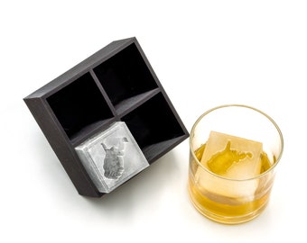 West Virginia Inverted 2" Ice Cube Tray, Soft Silicone Mold, Whiskey Gift for Home Bar, Mixology Idea, Craft Cocktail Upgrade