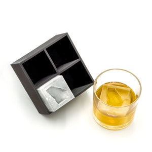 Georgia Inverted 2&quot; Ice Cube Tray, Soft Silicone Mold, Whiskey Gift for Home Bar, Mixology Idea, Craft Cocktail Upgrade