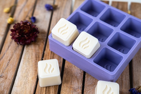 Candle Molds, Flower Silicone Wax Melt Molds Suitable, for Soap and Wax  Melts/ 12 Cavity Wax Cubes Tray