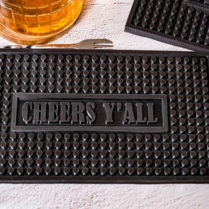 Personalized Silicone Bar Mat Custom Barware Gift Compact, Non-Slip, Food Grade, Dishwasher Safe image 5