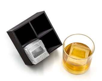 North Dakota Inverted 2" Ice Cube Tray, Soft Silicone Mold, Whiskey Gift for Home Bar, Mixology Idea, Craft Cocktail Upgrade