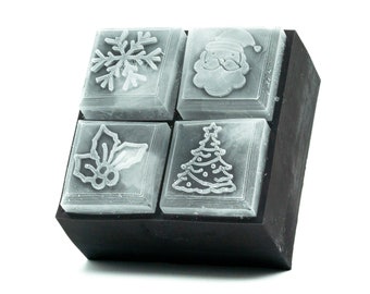 Christmas Ice Cube Tray | whiskey rocks embossed with Xmas designs | Holiday gift, Christmas present, Christmas Eve drinks, Xmas cocktails