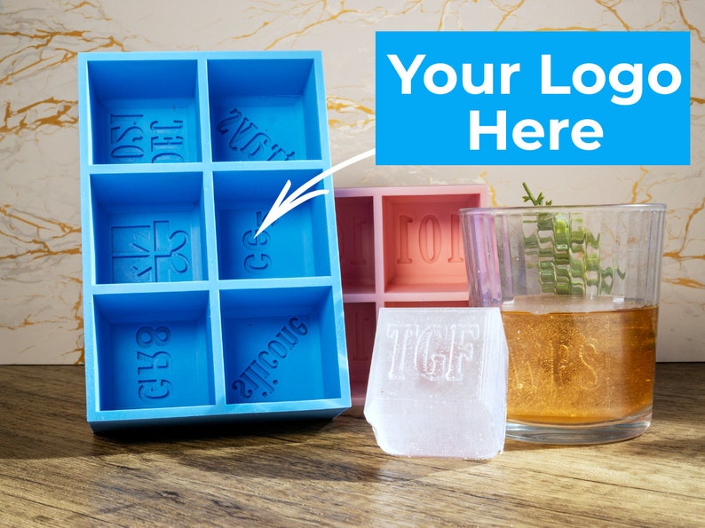 Custom Logo/graphic Ice Cube Tray Personalized Silicone Ice Etsy