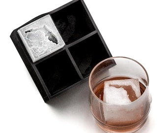 Your State Sillhouette Silicone Ice Cube Tray, Whiskey Gift, Rocks Cubes