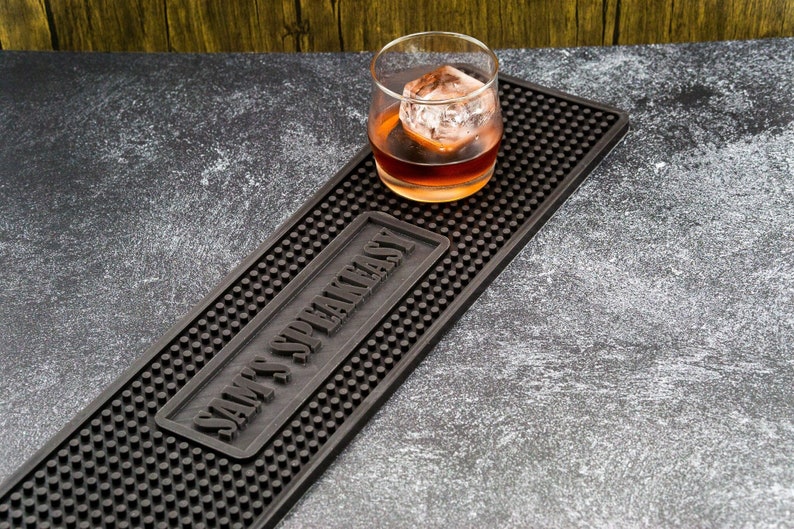 Customized Large Silicone Bar Mat Silicone Barware Gift Home Bar Decor Personalized Pub Accessories Non-Slip Drink Coaster image 5