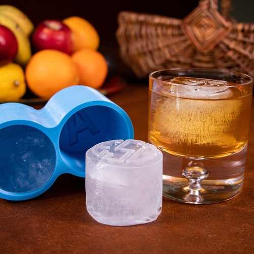 Custom TEXT/INITIALS Cocktail Ice CYLINDER Tray Personalized Etsy