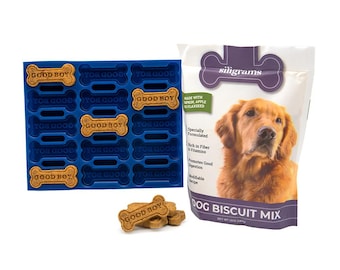Good Boy Bone-Shaped Dog Treat Mold and Biscuit Mix | Homemade Biscuits