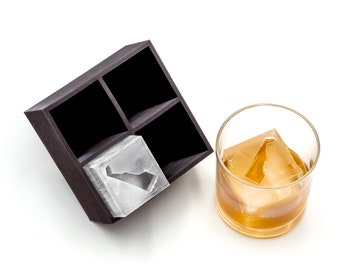 Delaware Inverted 2" Ice Cube Tray, Soft Silicone Mold, Whiskey Gift for Home Bar, Mixology Idea, Craft Cocktail Upgrade