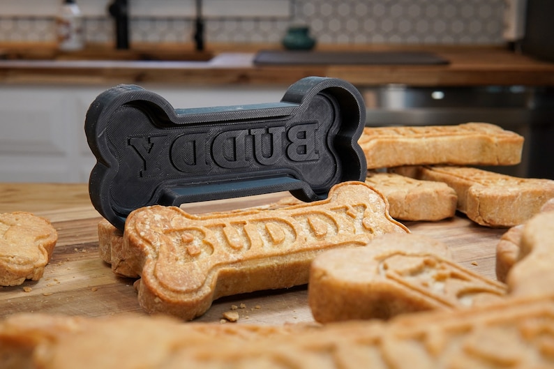 Custom Dog Treat Mold Jumbo Dog Biscuit Silicone Mold With Your Pup's Name image 2