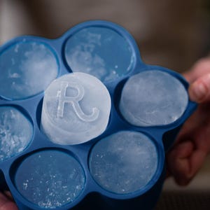 Custom GRAPHIC/LOGO Cocktail Ice CYLINDER Tray, Personalized Silicone Cocktail Ice Cube Mold, Fathers Day Gift For Him, Ice Stamp