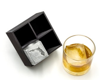 Florida Inverted 2" Ice Cube Tray, Soft Silicone Mold, Whiskey Gift for Home Bar, Mixology Idea, Craft Cocktail Upgrade