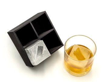 Montana Inverted 2" Ice Cube Tray, Soft Silicone Mold, Whiskey Gift for Home Bar, Mixology Idea, Craft Cocktail Upgrade
